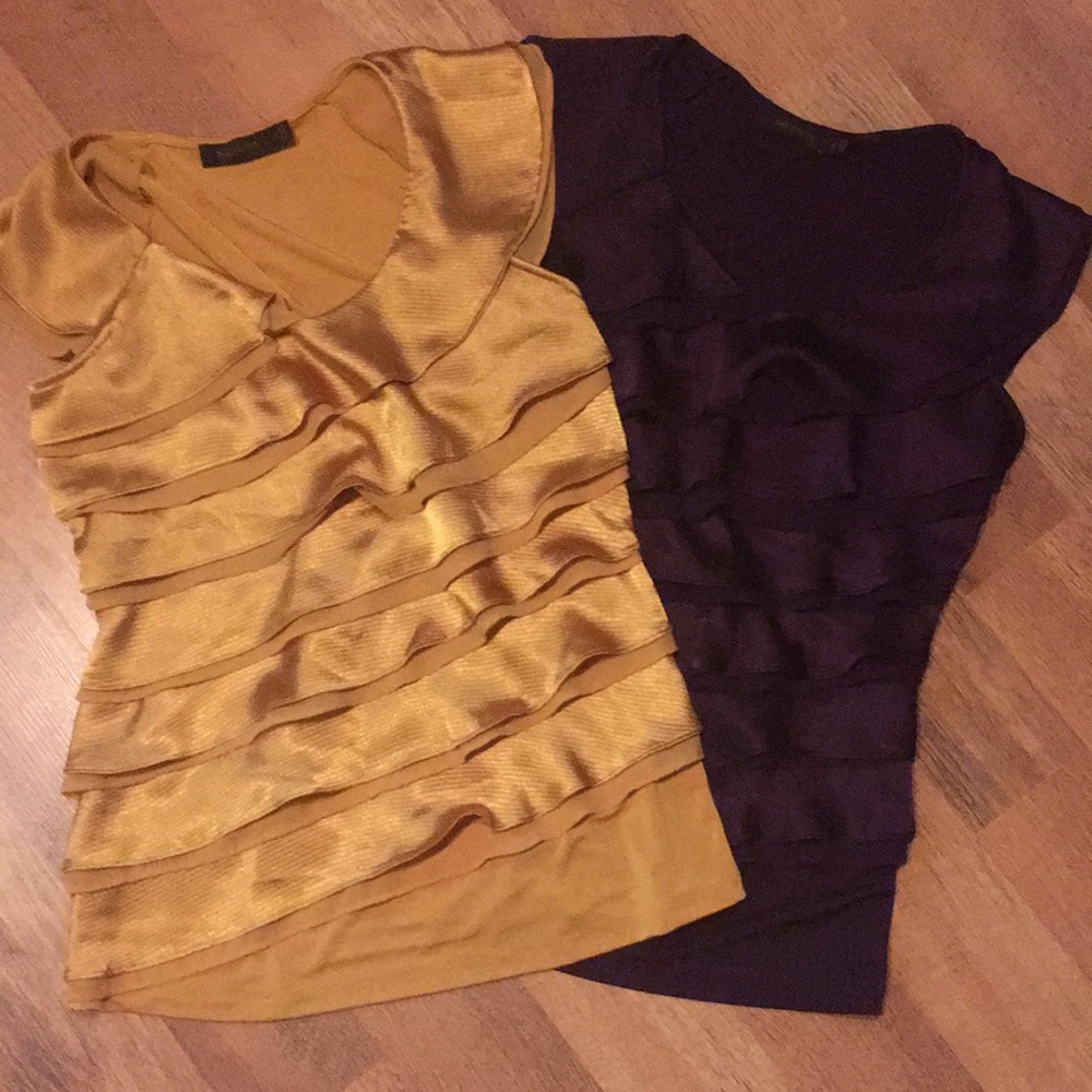 The Limited ruffle tank, pair!!